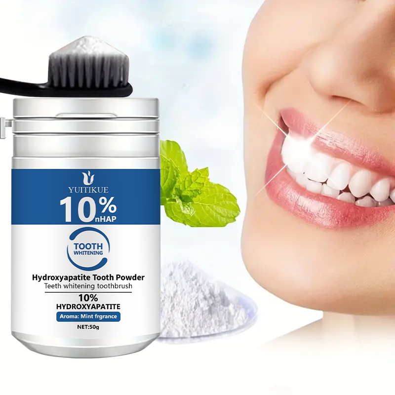 Teeth Whitening Q&M - YUTIKUE 10% nHAP مسحوق الأسنان 50
