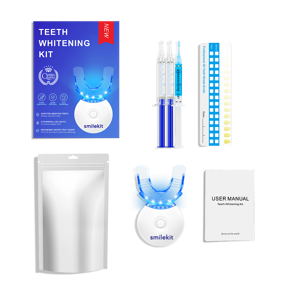 Teeth Whitening With Peroxide - مجموعة تبييض الأسنان - 5X مبيض