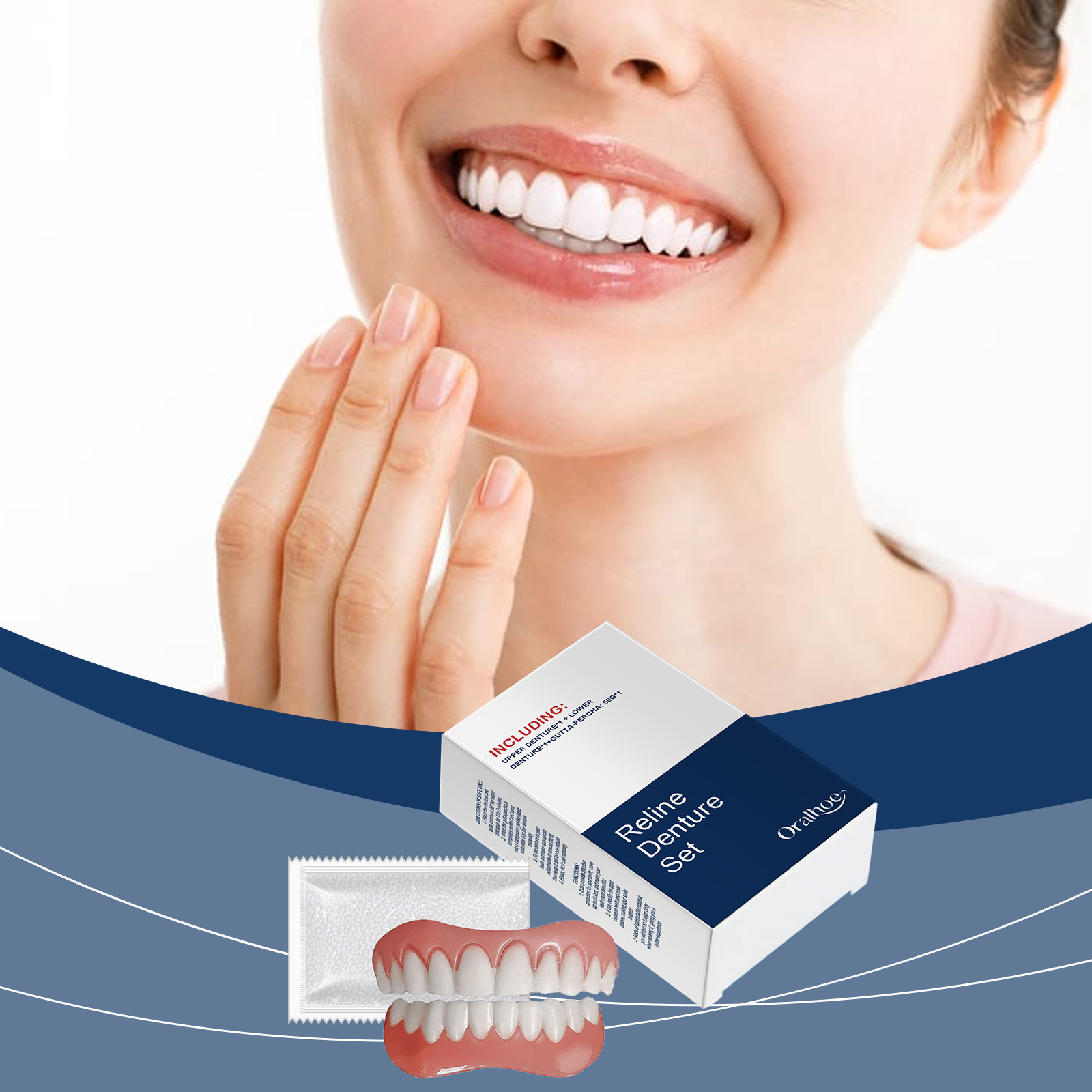 Teeth Whitening Veneers - أطقم الأسنان الكاذبة الأسنان المؤقتة عن