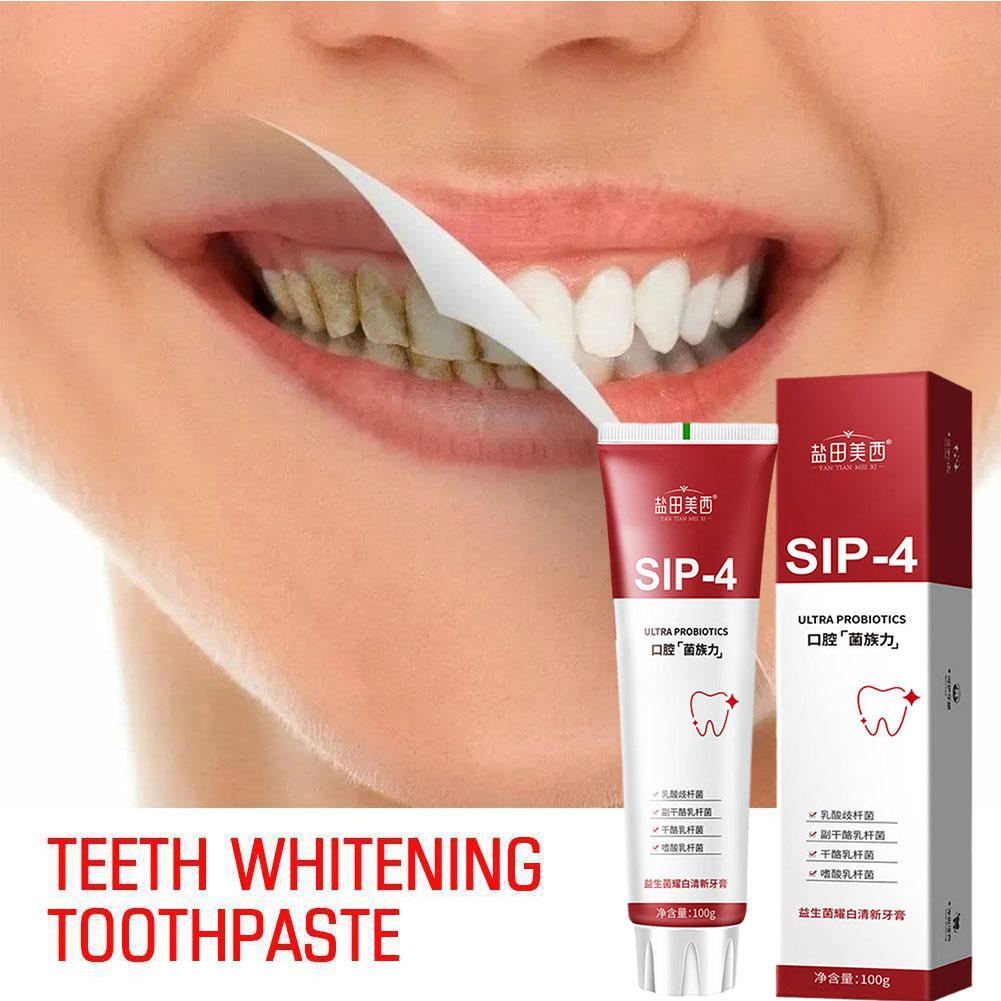 Teeth Whitening Best - معجون أسنان بروبيوتيك سيب-4 لتبييض الأسنان