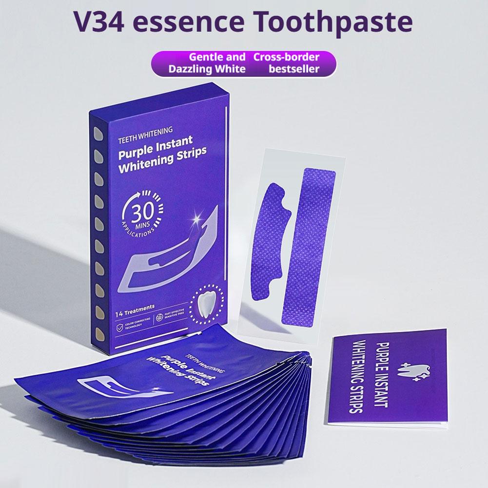 Teeth Whitening Kit At Home - 14/28/42 قطعة شرائط تبييض الأسنان V34