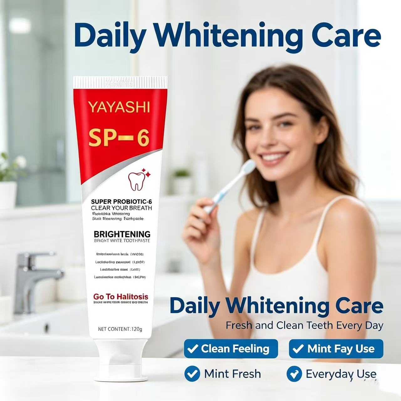 معجون أسنان بروبيوتيك Sp-6 لتب - مراجعة Teeth Whitening Best وسعره