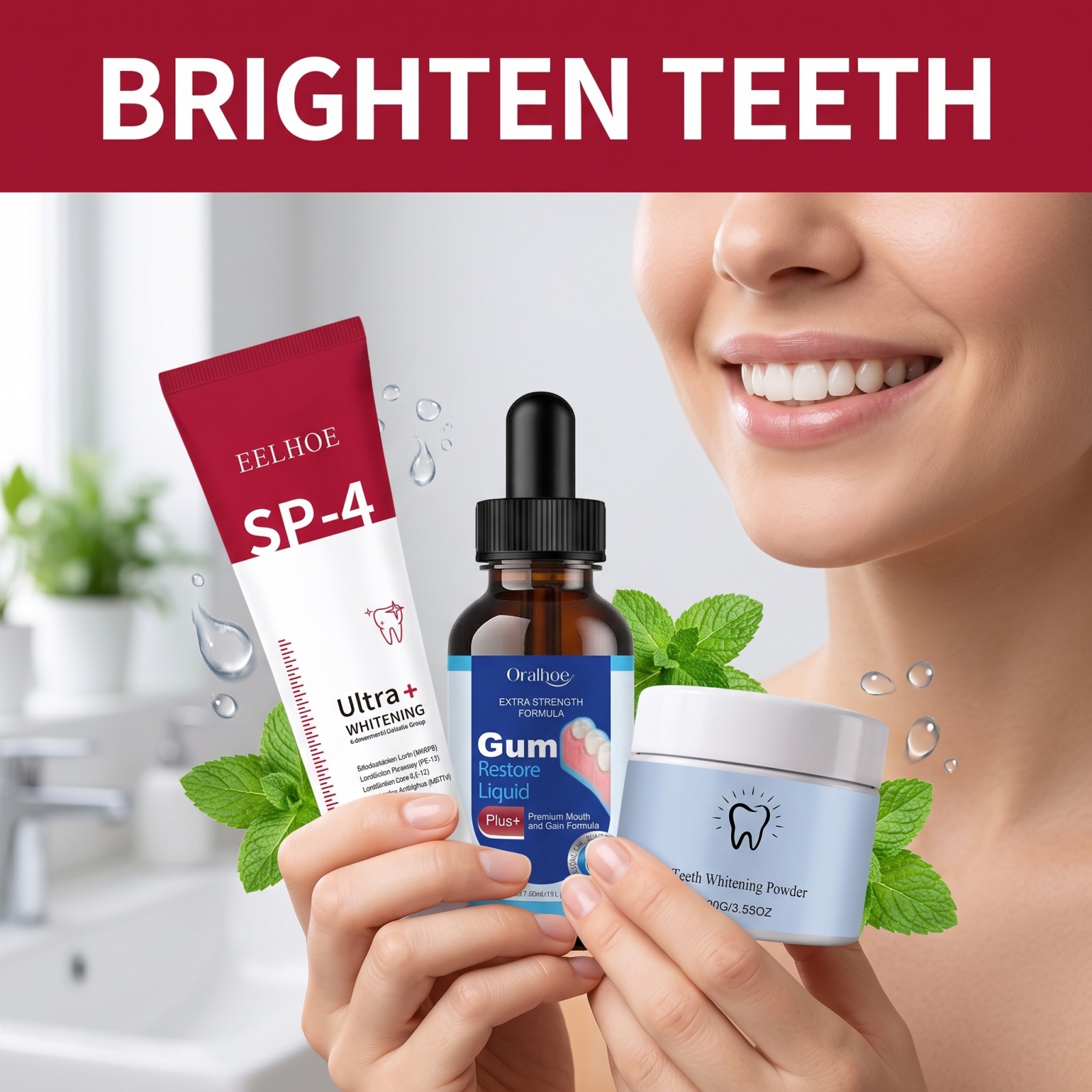 مجموعة العناية بالفم: معجون أس - مراجعة Teeth Whitening Q&M وسعره