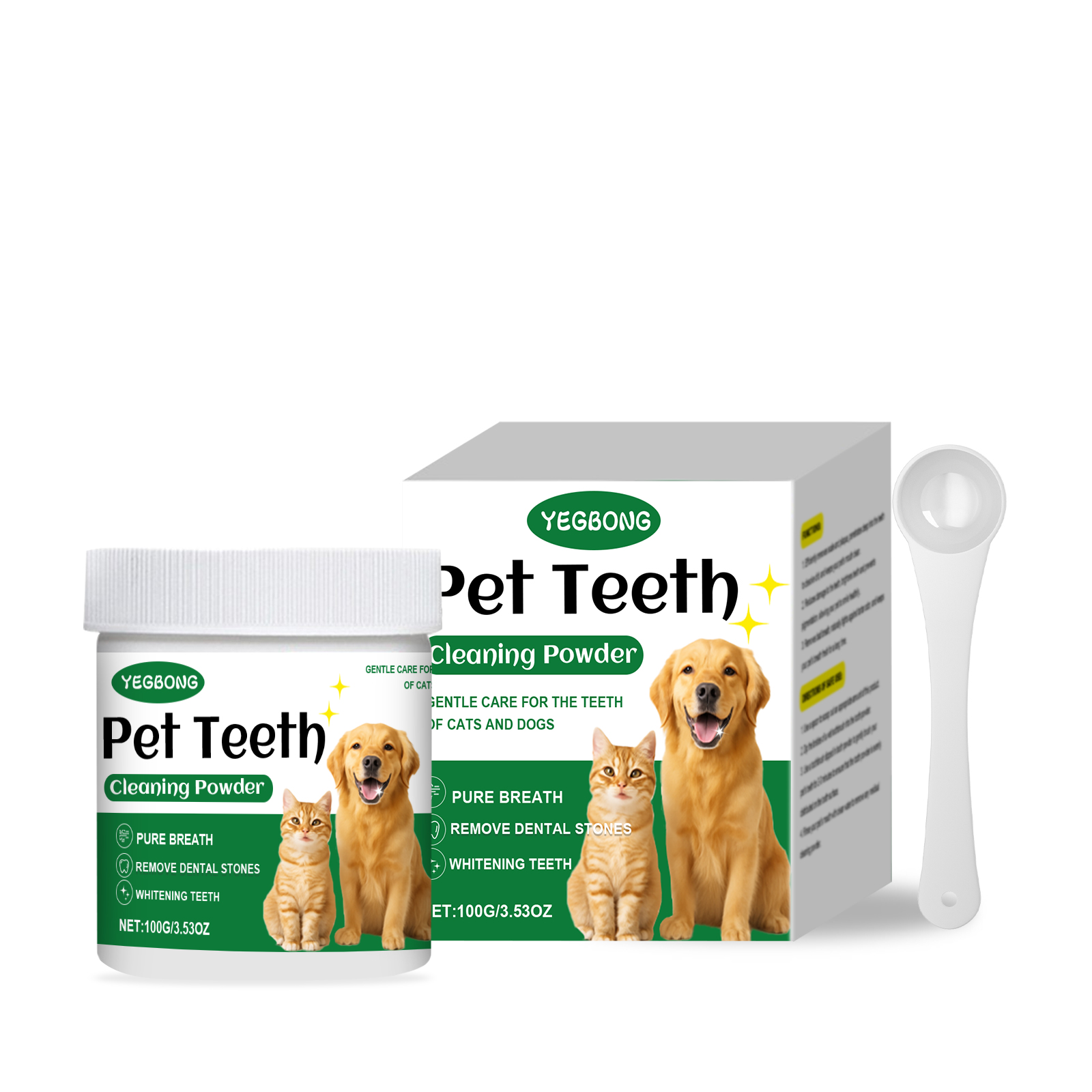 مسحوق تنظيف أسنان الحيوانات ال - مراجعة Teeth Whitening Q&M وسعره