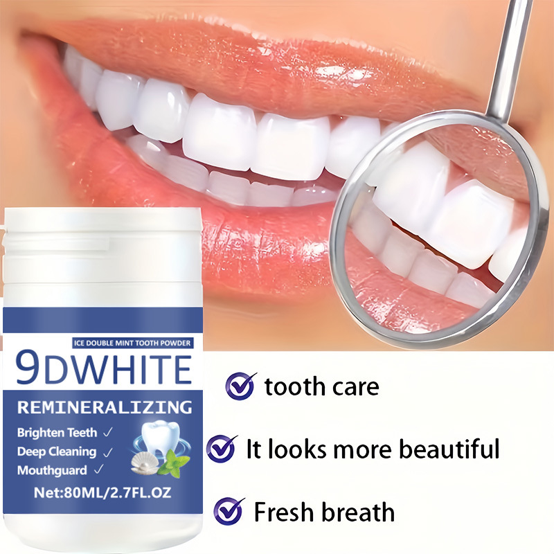 مسحوق تبييض الأسنان 9D باللون  - مراجعة Teeth Whitening Dental وسعره