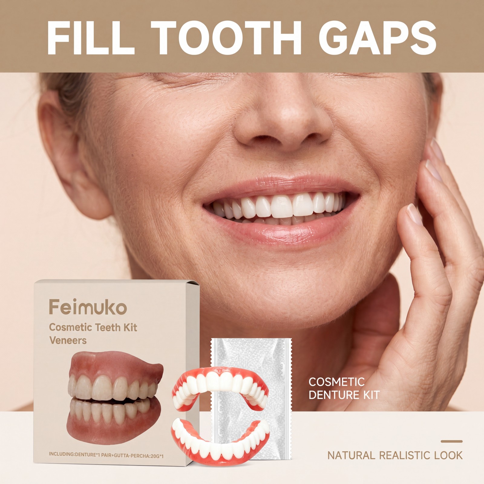 طقم قشور أسنان تجميلية، بديل ل - مراجعة Teeth Whitening Veneers وسعره